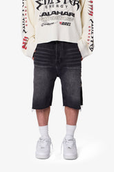 Baggy Mojave Denim Shorts - Black