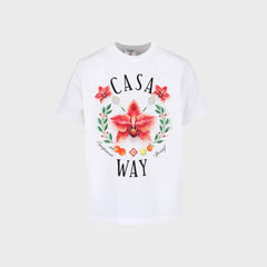 Casablanca Casa Way Orchid Classic Tee - Bright White
