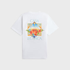 Casablanca Tennis Landscape Classic Tee - Bright White
