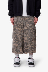 Extra Long Cargo Shorts - Digi Camo