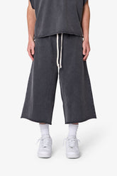 Extra Long Sweatshorts - Washed Black