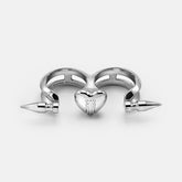 SPIKE HEART DOUBLE RING