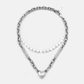 HEART STATEMENT PEARL CHAIN