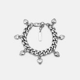 HEART CHARM CUBAN BRACELET