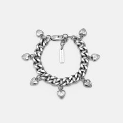 HEART CHARM CUBAN BRACELET