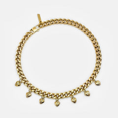 HEART CHARM CUBAN CHAIN
