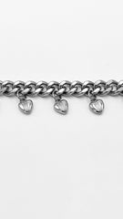 HEART CHARM CUBAN BRACELET
