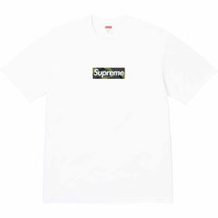 Supreme White Camo Box Logo Cotton Tee