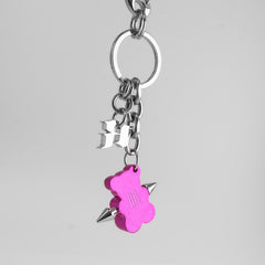 PIERCED GUMMY BEAR KEYCHAIN