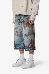 Ultra Baggy Angel Denim Shorts - Multi