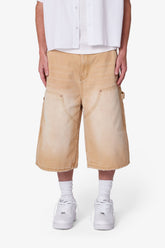 Ultra Baggy Carpenter Shorts - Washed Tan