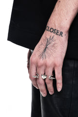 SPIKE HEART DOUBLE RING