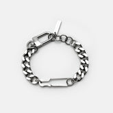 SAFETY PIN CHUNKY CUBAN BRACELET