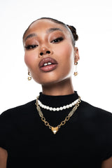 HEART STATEMENT PEARL CHAIN
