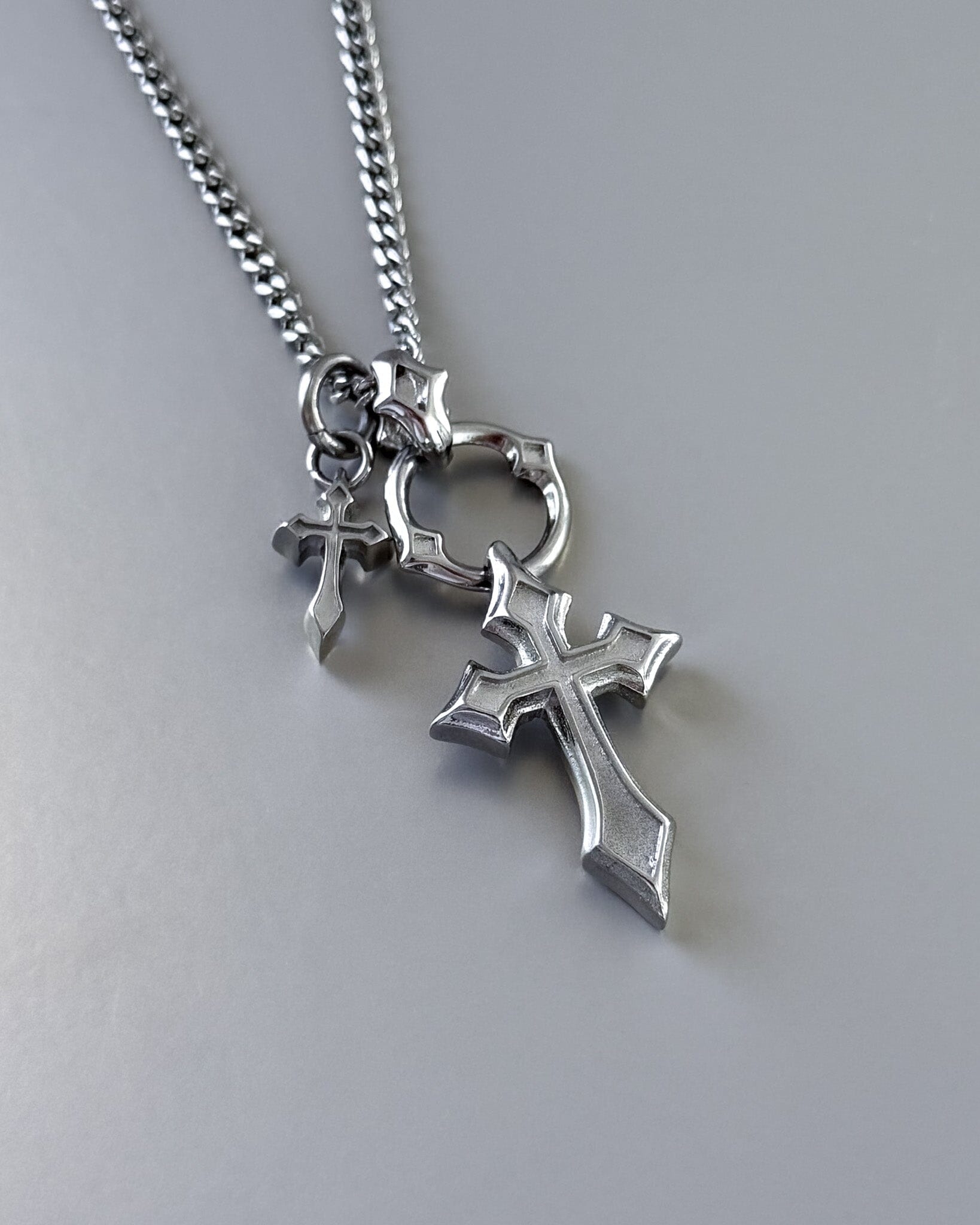 DUAL CROSS NECKLACE