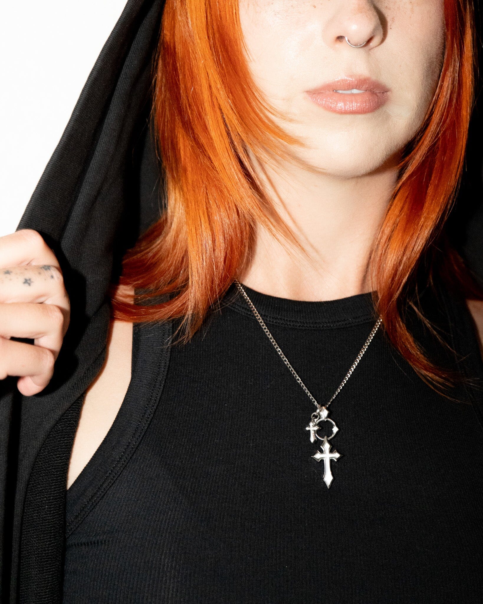 DUAL CROSS NECKLACE