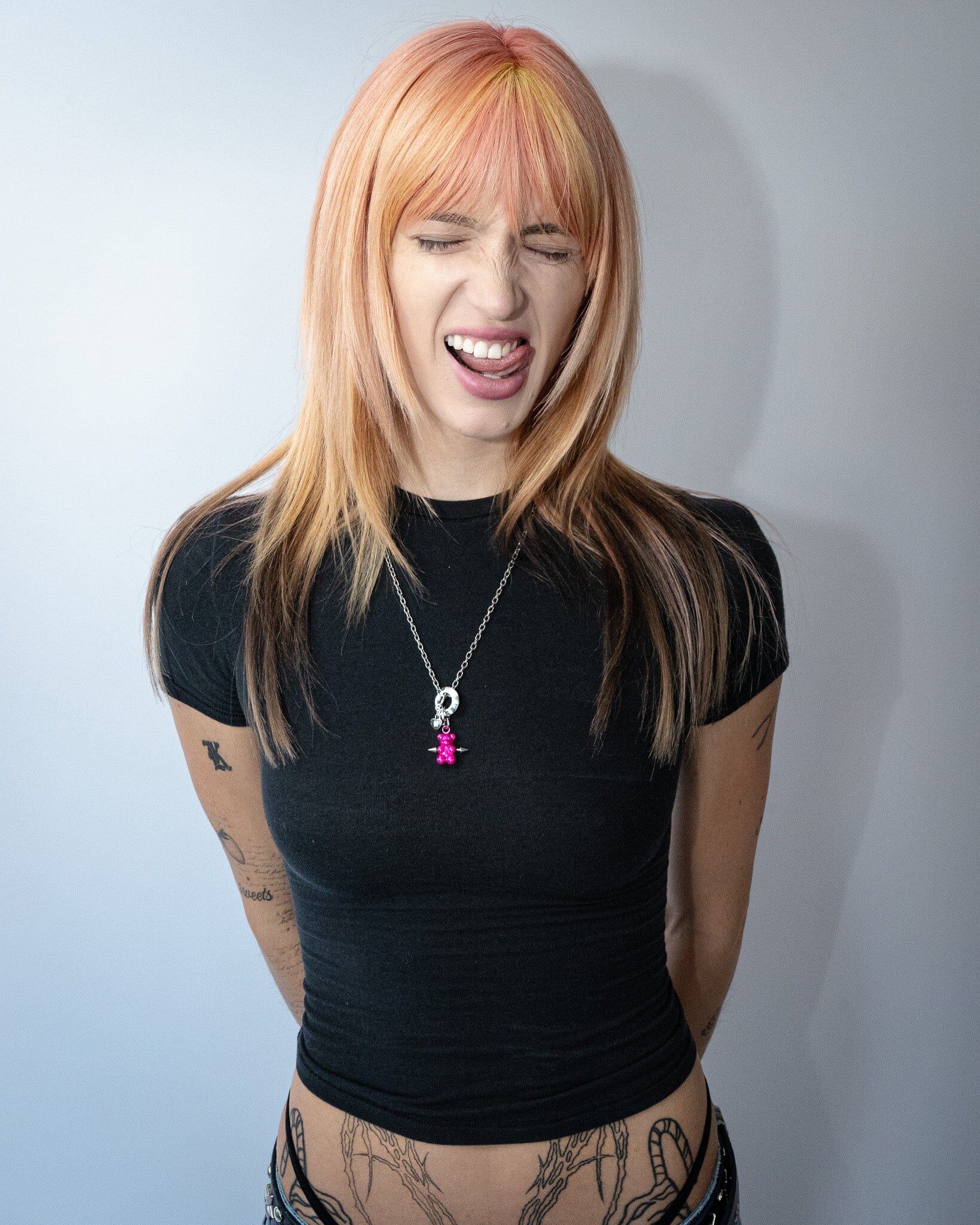 PIERCED GUMMY BEAR NECKLACE