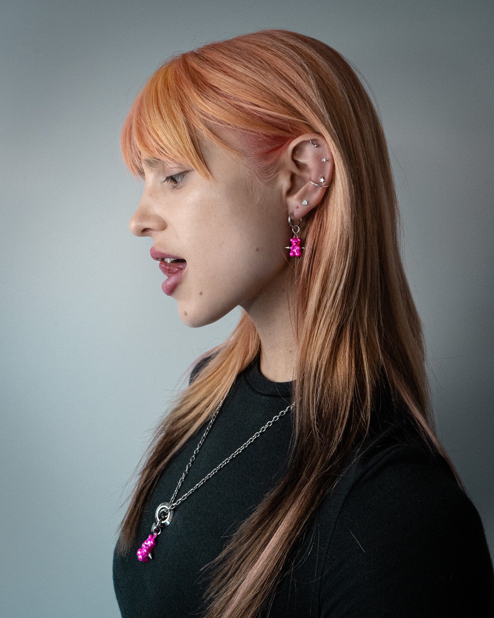 PIERCED GUMMY BEAR NECKLACE