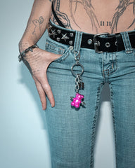PIERCED GUMMY BEAR KEYCHAIN