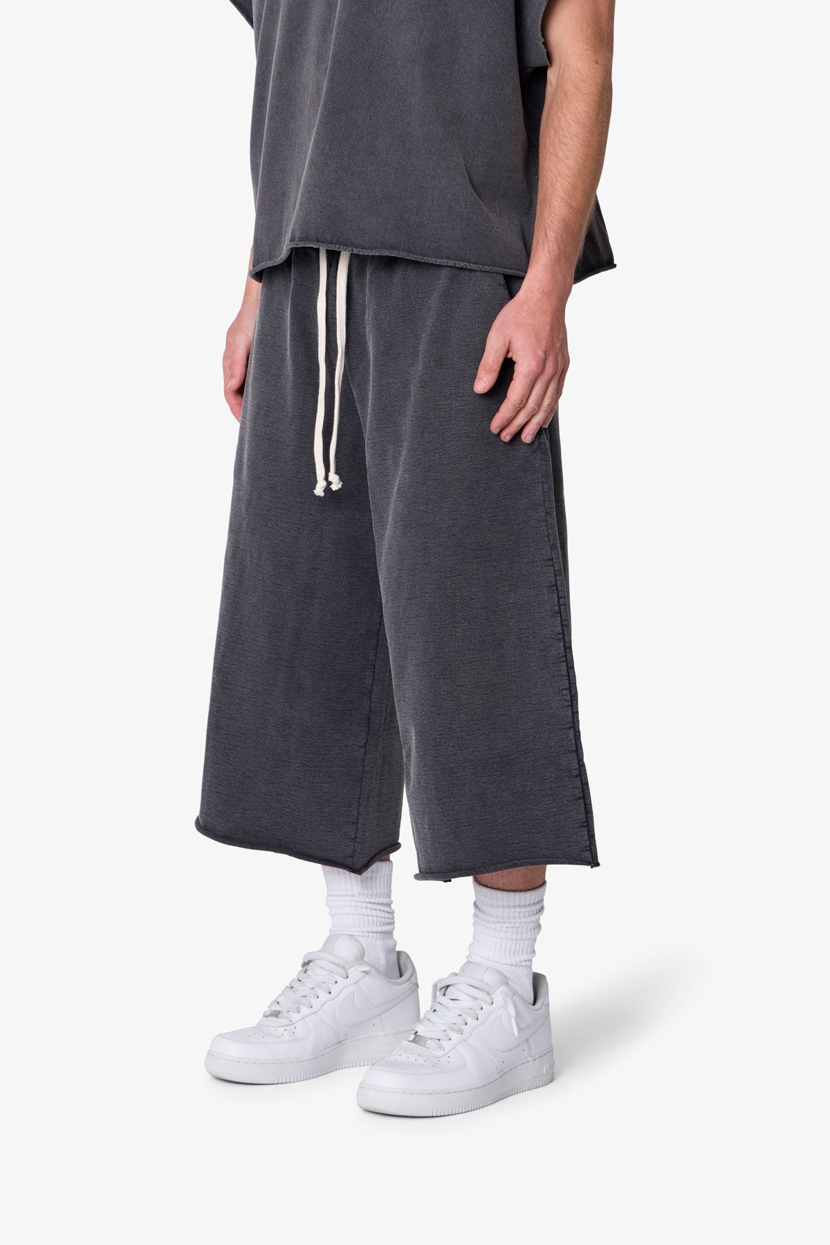 Extra Long Sweatshorts - Washed Black