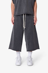 Extra Long Sweatshorts - Washed Black
