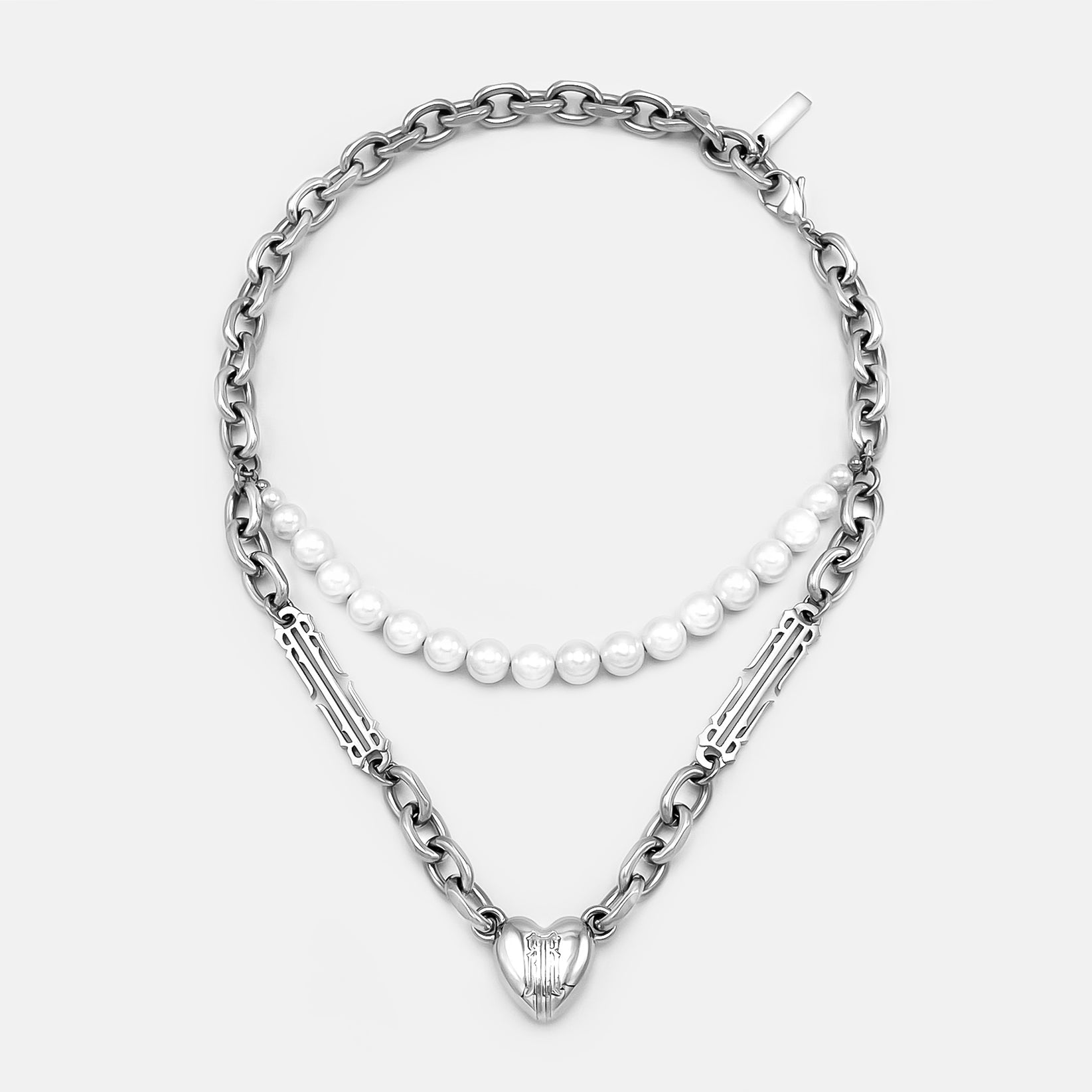 HEART STATEMENT PEARL CHAIN