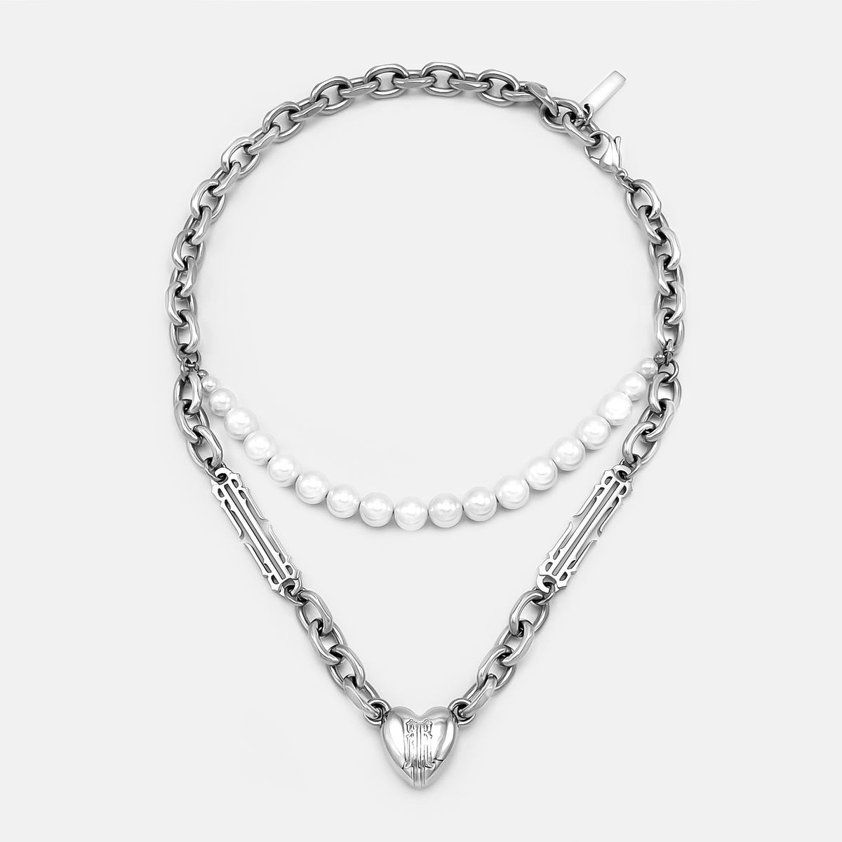 HEART STATEMENT PEARL CHAIN