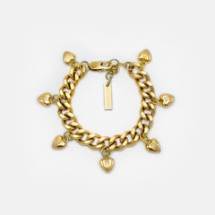 HEART CHARM CUBAN BRACELET