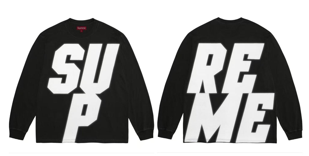 Supreme Massive Lettering L/S Tee – Black