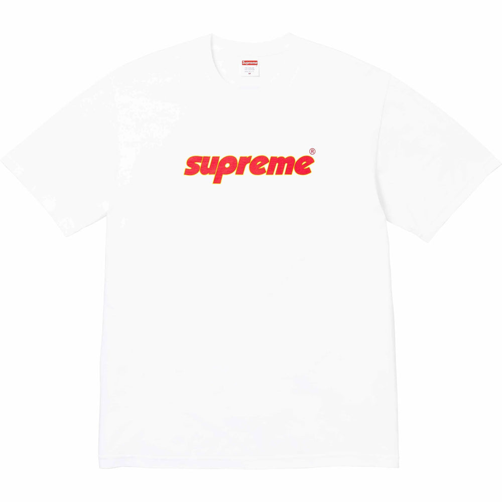 Supreme Italic Red Logo T-Shirt – White