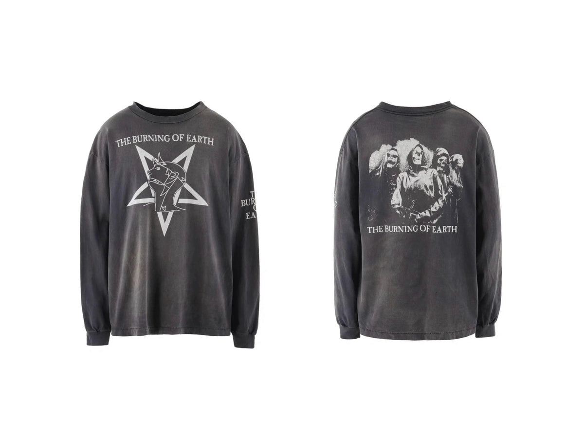 Saint Michael "THE BURNING OF EARTH" Long Sleeve - Black