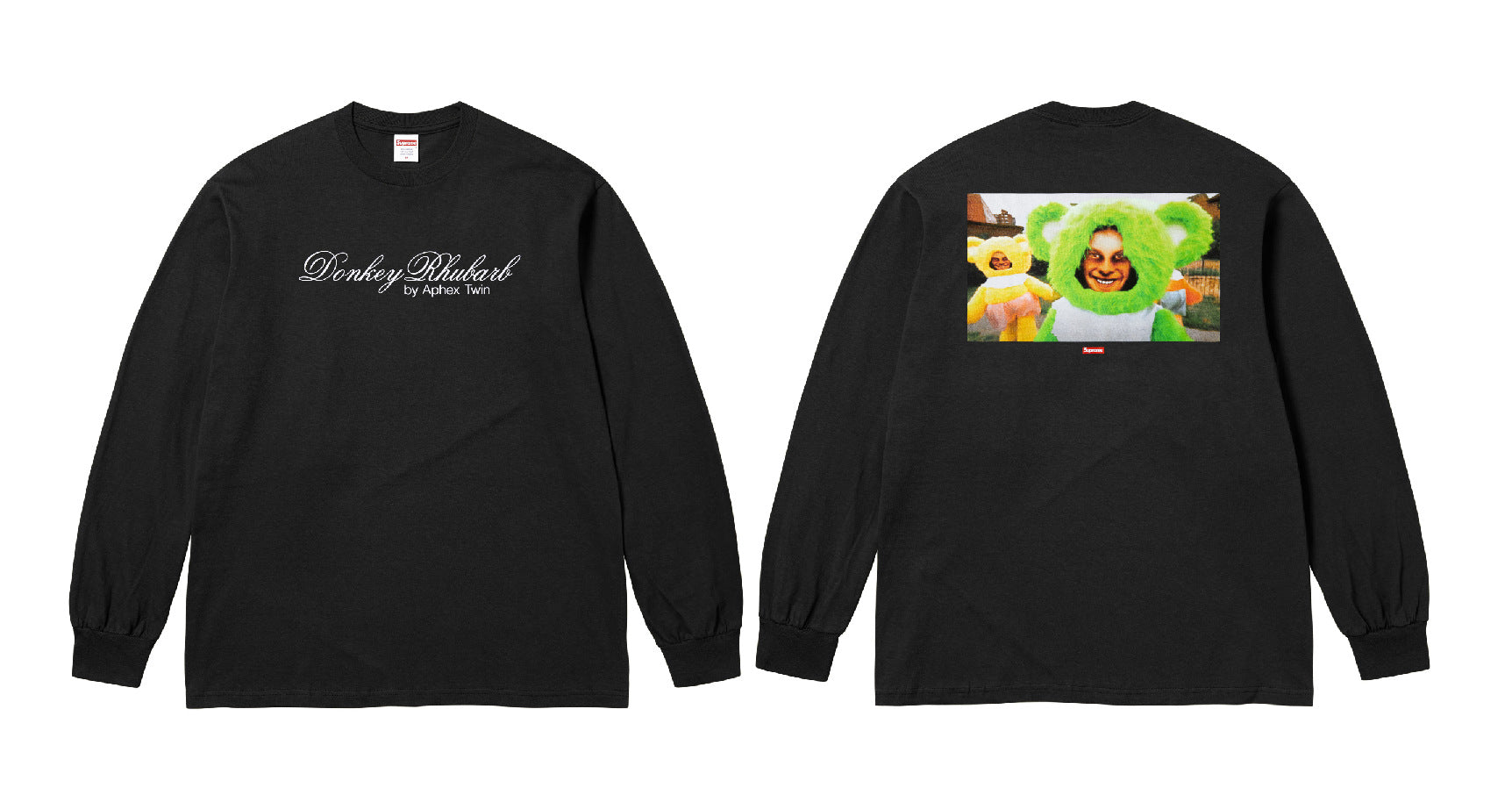 Supreme x Aphex Twin "Donkey Rhubarb" L/S Tee – Black