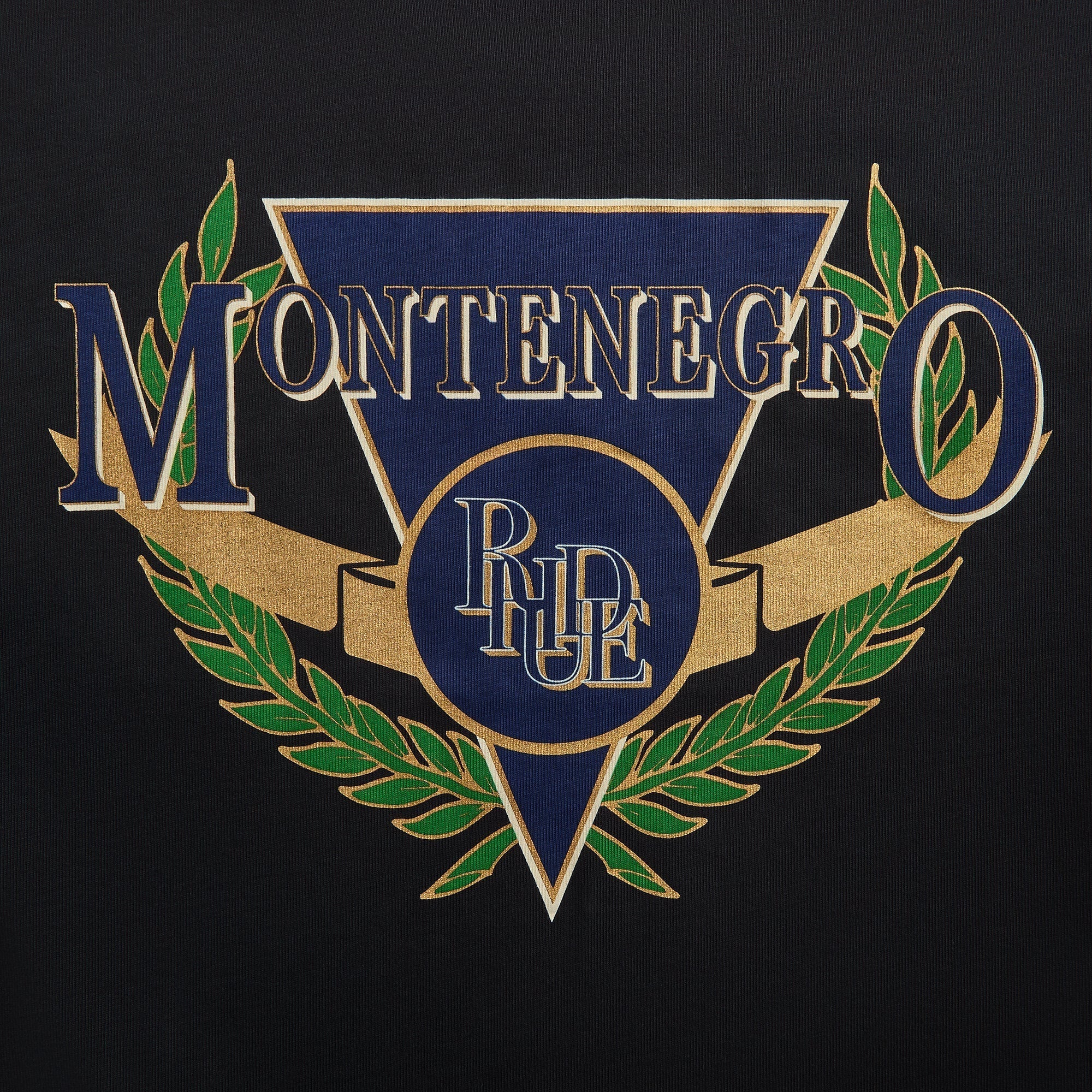 Rhude Montenegro Regatta Tee - Vintage Black / Navy / Green