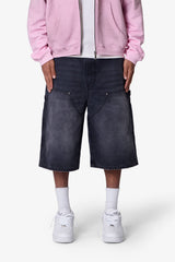 Ultra Baggy Carpenter Shorts - Washed Black