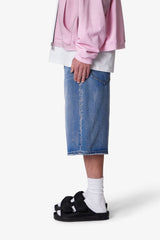 Ultra Baggy Denim Shorts - Medium Blue