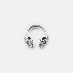 DOUBLE DEMON SKULL RING