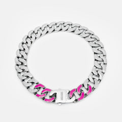 CHUNKY CUBAN CHAIN PINK