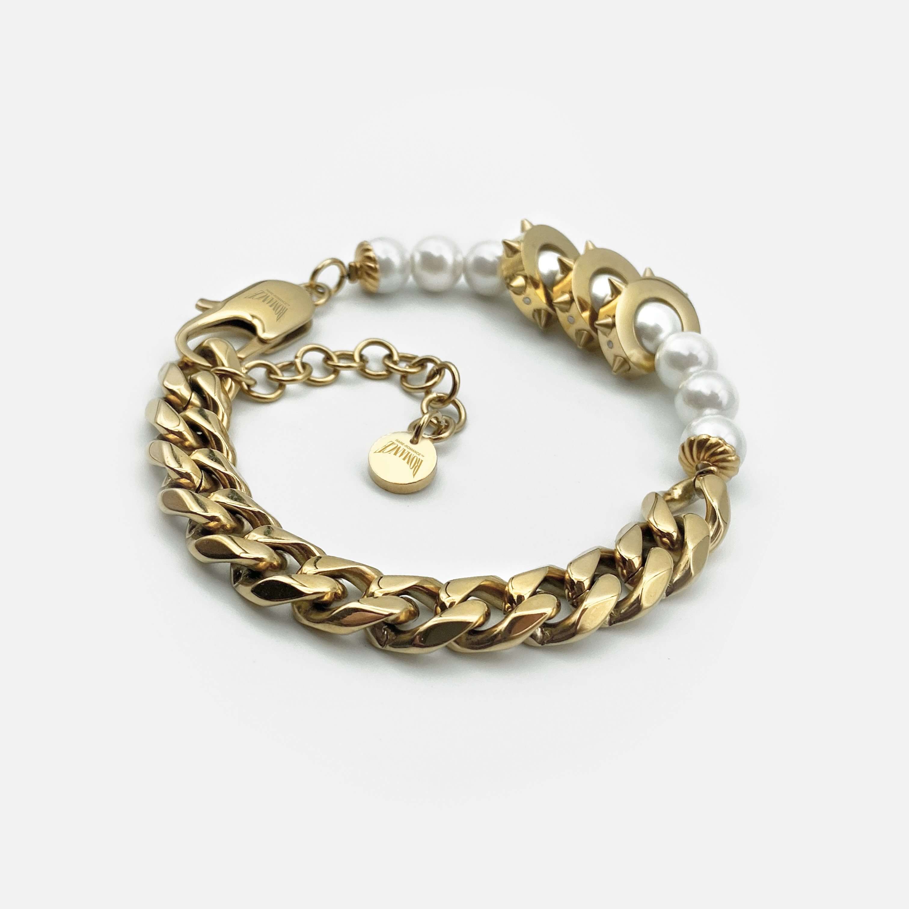MICRO SPIKE PEARL BRACELET