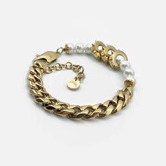 MICRO SPIKE PEARL BRACELET